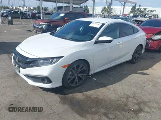 2020 Honda Civic Sedan Sport with VIN 2HGFC2F84LH600905, listed as a IAAI auction lot 41903345 with 24,455 mi miles. Bid and sale history available at carsss.com. Image 2.