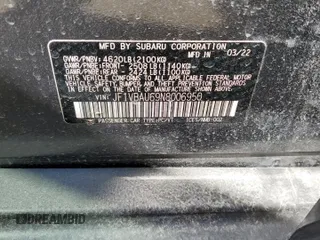 2022 Subaru WRX GT with VIN JF1VBAU69N8006950, listed as a Copart auction lot 53380815 with 13,544 mi miles and Salvage title. Bid and sale history available at DreamBid. Image 12.