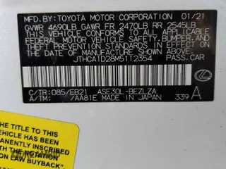 2021 Lexus IS with VIN JTHCA1D28M5112354, listed as a Copart auction lot 52625545 with 40,304 mi miles and Salvage Title. Bid and sale history available at carsss.com. Image 13.
