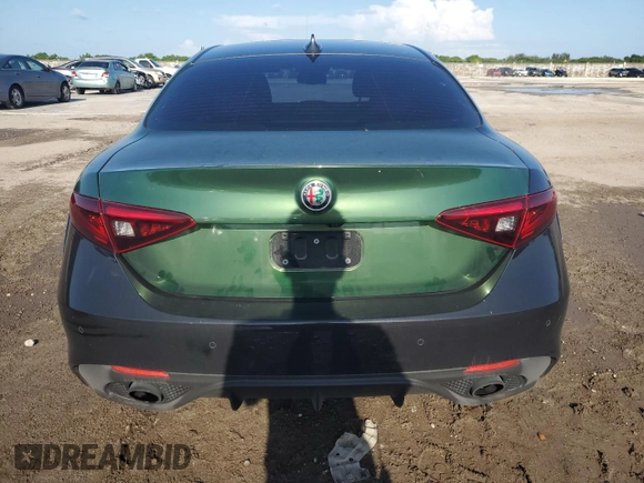 2022 Alfa Romeo Giulia Ti with VIN ZARFAMBNXN7665497, listed as a Copart auction lot 67364074 with 19,224 mi miles and Salvage Title. Bid and sale history available at carsss.com. Image 6.