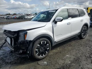 2023 Kia Telluride SX Prestige X-Pro z VIN 5XYP5DGC9PG350576, wystawiony jako Copart lot #49342325 z przebiegiem 23 397 mil mil oraz Szkoda całkowita • Salvage title. Historia ofert i sprzedaży dostępna na DreamBid. Obrazek 1.