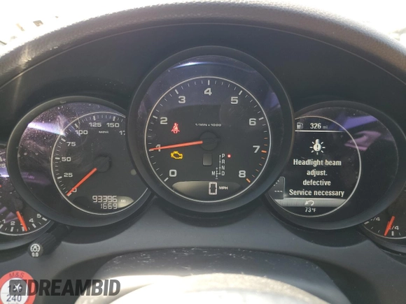 2016 Porsche Cayenne with VIN WP1AA2A20GKA12711, listed as a Copart auction lot 52104335 with 93,396 mi miles and Salvage Title. Bid and sale history available at carsss.com. Image 9.