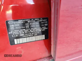 2020 Hyundai Sonata Hybrid Limited with VIN KMHL54JJ3LA015616, listed as a Copart auction lot 80538974 with 46,852 mi miles and Salvage Title. Bid and sale history available at carsss.com. Image 12.