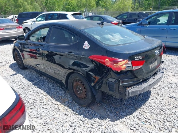 2012 Hyundai Elantra Limited with VIN 5NPDH4AE5CH069804, listed as a IAAI auction lot 42017607 with 185,209 mi miles. Bid and sale history available at carsss.com. Image 3.