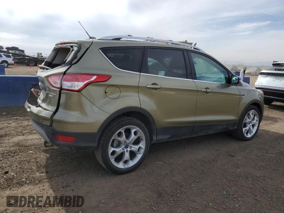 2013 Ford Escape Titanium with VIN 1FMCU9J96DUB55231, listed as a Copart auction lot 44818205 with 79,595 mi miles and Salvage title. Bid and sale history available at DreamBid. Image 3.