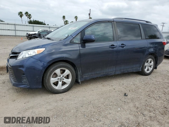 2019 Toyota Sienna LE Auto Access Seat with VIN 5TDKZ3DC1KS008614, listed as a Copart auction lot 54480165 with 114,320 mi miles and Salvage title. Bid and sale history available at DreamBid. Image 1.