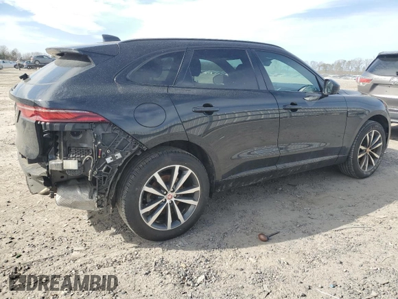 2022 Jaguar F-Pace S with VIN SADCJ2EX4NA702078, listed as a Copart auction lot 47870355 with 55,530 mi miles and Salvage title. Bid and sale history available at DreamBid. Image 3.
