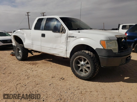 2010 Ford F-150 XL with VIN 1FTFX1CV2AFB26894, listed as a Copart auction lot 45050105 with 211,770 mi miles and Salvage Title. Bid and sale history available at carsss.com. Image 4.