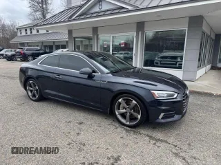 2018 Audi A5 Premium Plus with VIN WAUPNAF50JA002963, listed as a Copart auction lot 53627915 with 142,594 mi miles and Clean Title. Bid and sale history available at DreamBid. Image 1.