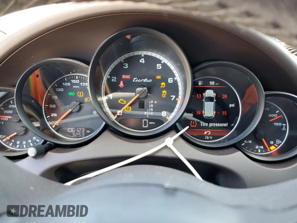 2013 Porsche Cayenne Turbo with VIN WP1AC2A20DLA93158, listed as a Copart auction lot 63091305 with 106,123 mi miles and Clean title. Bid and sale history available at DreamBid. Image 9.