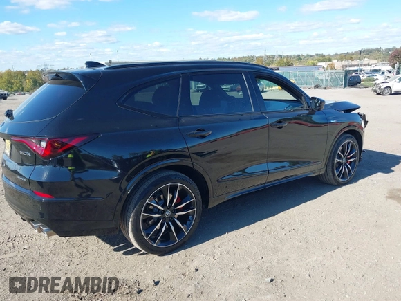 2024 Acura MDX Type S w/Advance Package with VIN 5J8YD8H8XRL002562, listed as a IAAI auction lot 40618849 with 15,080 mi miles. Bid and sale history available at carsss.com. Image 4.