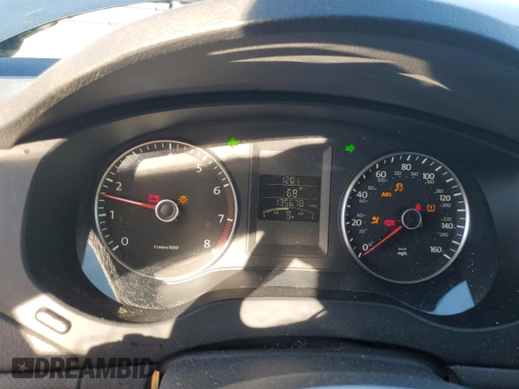 2012 Volkswagen Jetta Sedan SE w/Convenience with VIN 3VWDX7AJ3CM409072, listed as a Copart auction lot 43745455 with 135,678 mi miles and Salvage Title. Bid and sale history available at carsss.com. Image 9.