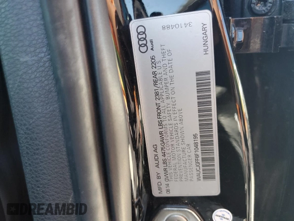2015 Audi A3 2.0 TDI Premium Plus with VIN WAUCJGFF6F1048195, listed as a Copart auction lot 69325694 with 90,858 mi miles and Salvage Title. Bid and sale history available at carsss.com. Image 14.