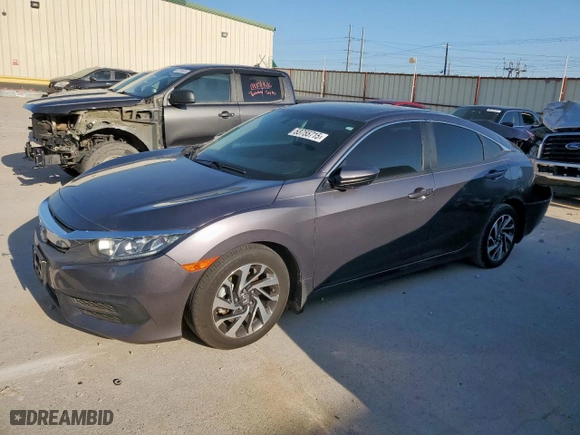 2017 Honda Civic Sedan EX with VIN 19XFC2F71HE071440, listed as a Copart auction lot 53755715 with 50,623 mi miles and Salvage Title. Bid and sale history available at carsss.com. Image 1.