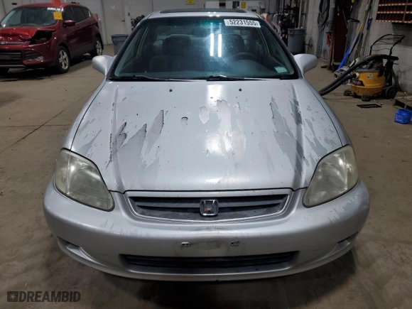 2000 Honda Civic EX with VIN 1HGEJ8141YL007859, listed as a Copart auction lot 52231555 with 169,254 mi miles and Salvage Title. Bid and sale history available at carsss.com. Image 5.