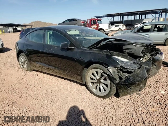 2023 Tesla Model 3 with VIN 5YJ3E1EA4PF459775, listed as a Copart auction lot 47998075 with 37,232 mi miles and Salvage Title. Bid and sale history available at DreamBid. Image 10.