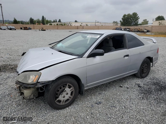2001 Honda Civic LX with VIN 1HGEM215X1L107767, listed as a Copart auction lot 53403005 with 212,274 mi miles and Salvage Title. Bid and sale history available at carsss.com. Image 1.