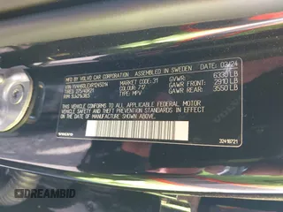 2024 Volvo XC90 Plus с VIN YV4H60LEXR1245014, выставлен на аукционе IAAI как лот 42161764 с пробегом 5 701 миль миль и . История ставок и продаж доступна на DreamBid. Изображение 9.