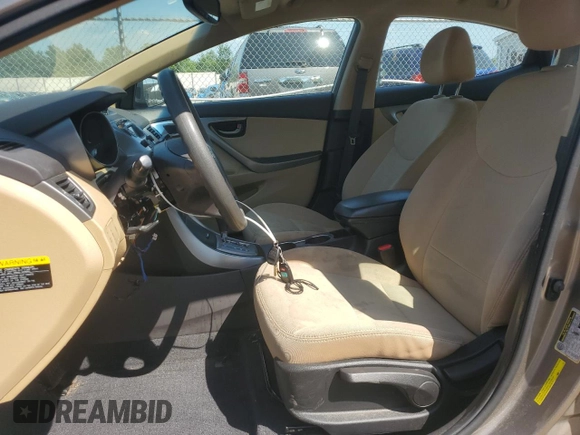 2013 Hyundai Elantra GLS with VIN 5NPDH4AE9DH444482, listed as a Copart auction lot 61846945 with 76,536 mi miles and Salvage title. Bid and sale history available at DreamBid. Image 7.