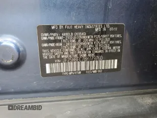 2011 Subaru Forester X Limited with VIN JF2SHBEC7BH779760, listed as a Copart auction lot 63347845 with 125,609 mi miles and Clean title. Bid and sale history available at DreamBid. Image 12.