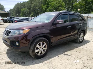 2012 Kia Sorento LX with VIN 5XYKT3A64CG194955, listed as a Copart auction lot 59443524 with 185,185 mi miles and Salvage Title. Bid and sale history available at carsss.com. Image 1.
