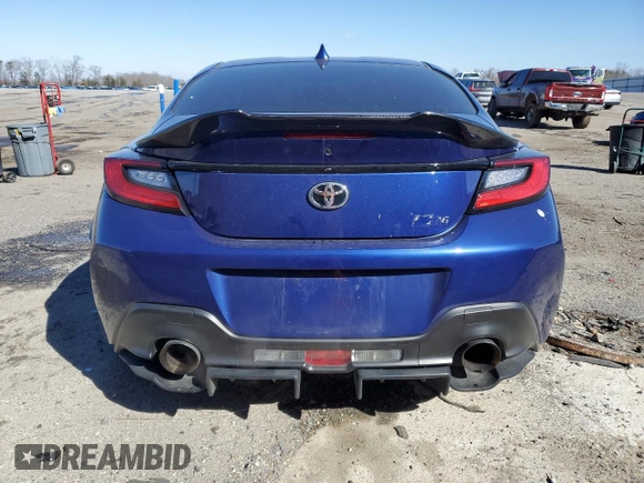 2023 Toyota 86 with VIN JF1ZNBB19P9761146, listed as a Copart auction lot 46137565 with 8,028 mi miles and Salvage Title. Bid and sale history available at DreamBid. Image 6.