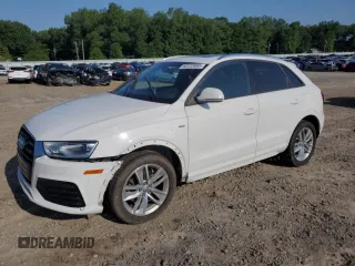 2018 Audi Q3 Premium with VIN WA1BCCFS7JR021574, listed as a Copart auction lot 60223865 with 107,293 mi miles and Salvage title. Bid and sale history available at DreamBid. Image 1.