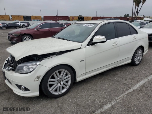 2009 Mercedes-Benz C-Class 3.0L Sport with VIN WDDGF54X79R057098, listed as a Copart auction lot 46514335 with 142,595 mi miles and Salvage Title. Bid and sale history available at carsss.com. Image 1.