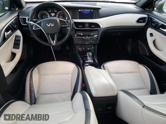 2018 Infiniti QX30 Premium with VIN SJKCH5CP1JA045047, listed as a Copart auction lot 80106464 with 78,982 mi miles and Salvage title. Bid and sale history available at DreamBid. Image 8.