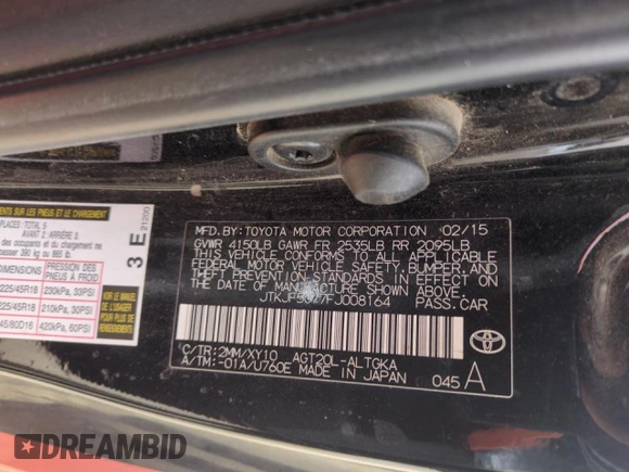 2015 Scion tC with VIN JTKJF5C77FJ008164, listed as a Copart auction lot 51123945 with 190,148 mi miles and Salvage Title. Bid and sale history available at carsss.com. Image 13.