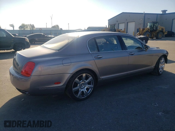 2007 Bentley Flying Spur with VIN SCBBR93W47C040550, listed as a Copart auction lot 77218514 with 39,492 mi miles and Salvage Title. Bid and sale history available at DreamBid. Image 3.