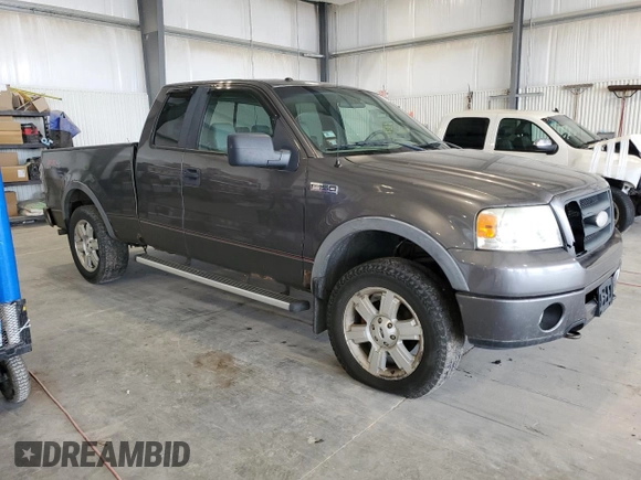 2008 Ford F-150 XLT with VIN 1FTPX14V58FB71339, listed as a Copart auction lot 63600585 with 204,162 mi miles and Salvage title. Bid and sale history available at DreamBid. Image 4.