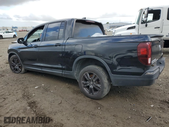 2019 Honda Ridgeline Sport with VIN 5FPYK3F17KB002256, listed as a Copart auction lot 49185915 with 62,481 mi miles and Salvage title. Bid and sale history available at DreamBid. Image 2.