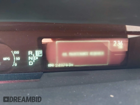 2010 Toyota Prius II with VIN JTDKN3DU8A0090542, listed as a IAAI auction lot 41699829 with 249,763 mi miles and . Bid and sale history available at DreamBid. Image 7.