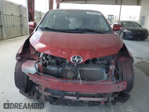 2013 Scion xD with VIN JTKKUPB43D1032536, listed as a Copart auction lot 54572295 with 0 mi miles and Salvage Title. Bid and sale history available at carsss.com. Image 5.