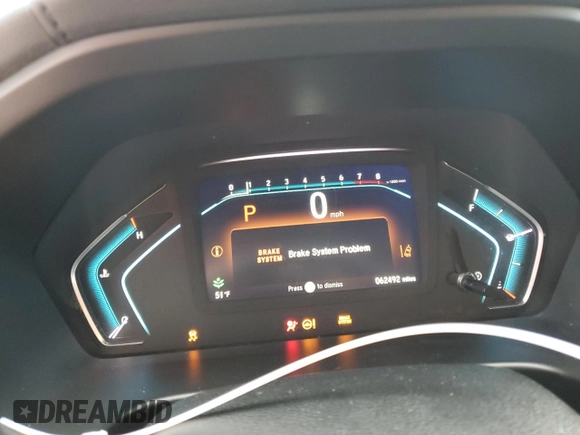 2019 Honda Odyssey Elite with VIN 5FNRL6H94KB004044, listed as a Copart auction lot 44556275 with 62,492 mi miles and Salvage Title. Bid and sale history available at DreamBid. Image 9.