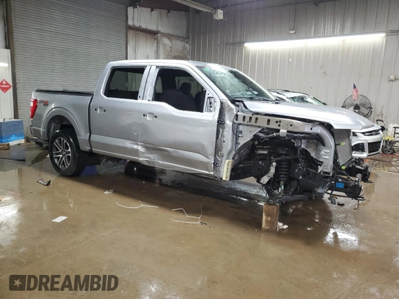 2023 Ford F-150 XL with VIN 1FTFW1E5XPFB86964, listed as a Copart auction lot 49287195 with 25,033 mi miles and Salvage Title. Bid and sale history available at carsss.com. Image 4.