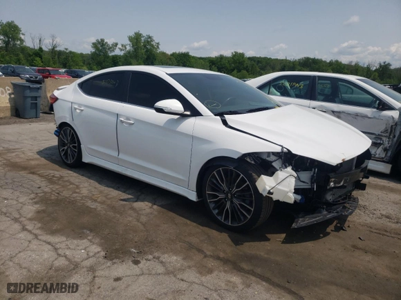 2018 Hyundai Elantra Sport with VIN KMHD04LB3JU539207, listed as a Copart auction lot 51573023 with 50,891 mi miles and Salvage Title. Bid and sale history available at carsss.com. Image 4.