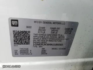 2022 Chevrolet Traverse RS with VIN 1GNERJKW4NJ185083, listed as a Copart auction lot 44982135 with 78,137 mi miles and Salvage Title. Bid and sale history available at carsss.com. Image 15.