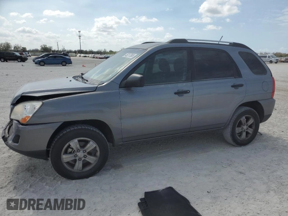 2009 Kia Sportage LX with VIN KNDJF724597601906, listed as a Copart auction lot 45317365 with 196,474 mi miles and Salvage Title. Bid and sale history available at carsss.com. Image 1.