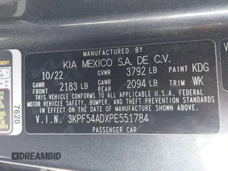 2023 Kia Forte GT-Line with VIN 3KPF54ADXPE551784, listed as a IAAI auction lot 41925461 with 31,504 mi miles. Bid and sale history available at carsss.com. Image 9.