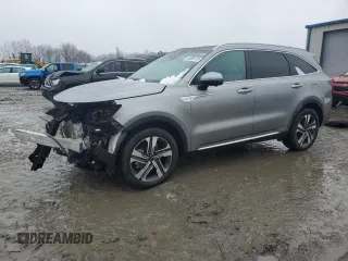 2023 Kia Sorento SX Prestige with VIN KNDRMDLH2P5214201, listed as a Copart auction lot 45050125 with 21,687 mi miles and Salvage title. Bid and sale history available at DreamBid. Image 1.
