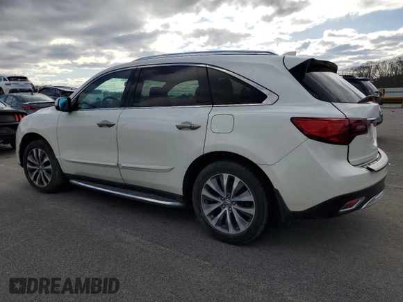 2014 Acura MDX Technology with VIN 5FRYD3H49EB010968, listed as a Copart auction lot 52149615 with 116,353 mi miles and Clean title. Bid and sale history available at DreamBid. Image 2.