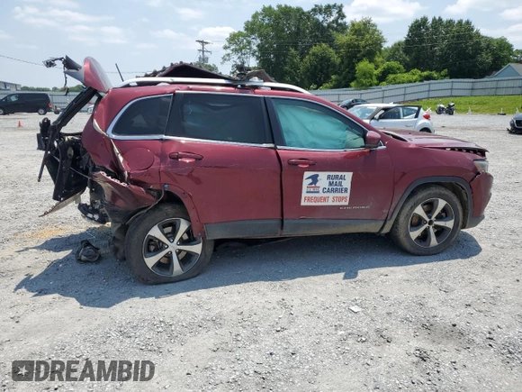 2019 Jeep Cherokee Limited with VIN 1C4PJMDX1KD345303, listed as a Copart auction lot 59298185 with 166,168 mi miles and Salvage title. Bid and sale history available at DreamBid. Image 3.