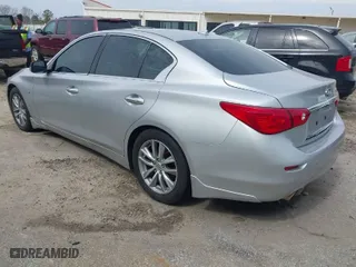 2014 Infiniti Q50 with VIN JN1BV7AP6EM680861, listed as a IAAI auction lot 41660106 with 163,969 mi miles. Bid and sale history available at carsss.com. Image 3.