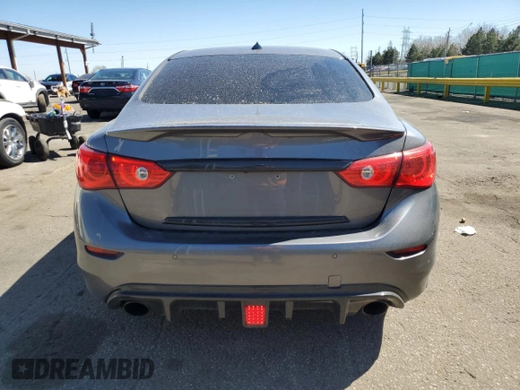 2016 Infiniti Q50 Premium with VIN JN1EV7AR8GM342377, listed as a Copart auction lot 50598545 with 91,556 mi miles and Salvage Title. Bid and sale history available at DreamBid. Image 6.