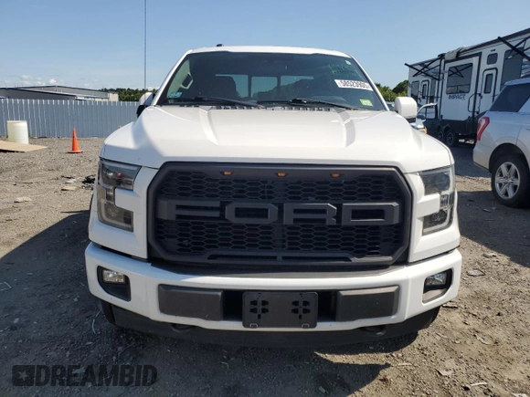 2017 Ford F-150 XL with VIN 1FTEW1EPXHFB15410, listed as a Copart auction lot 58523905 with 127,197 mi miles and Salvage title. Bid and sale history available at DreamBid. Image 5.