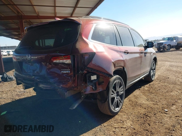 2022 Honda Pilot Special Edition with VIN 5FNYF6H2XNB087991, listed as a IAAI auction lot 41270858 with 25,206 mi miles. Bid and sale history available at carsss.com. Image 4.