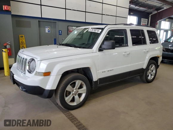 2014 Jeep Patriot Latitude with VIN 1C4NJRFB3ED766143, listed as a Copart auction lot 57879215 with 145,733 mi miles and Clean title. Bid and sale history available at DreamBid. Image 1.