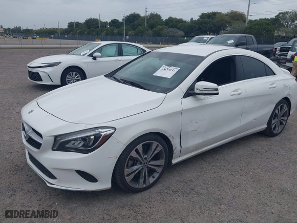 2019 Mercedes-Benz CLA with VIN WDDSJ4EB8KN749874, listed as a IAAI auction lot 41653051 with 56,286 mi miles. Bid and sale history available at carsss.com. Image 2.
